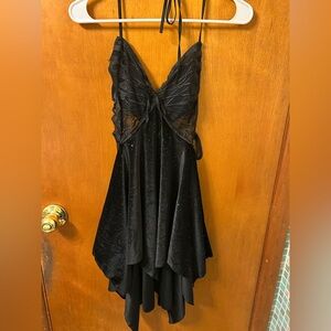 SHEIN Sparkly Elegant Black Backless Lingerie Sleeveless Dress